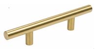 BAR PULL 5-3/4"OL X 3"CC X 12MM DIA.SOFT GOLD LIGHT (HOLLOW)